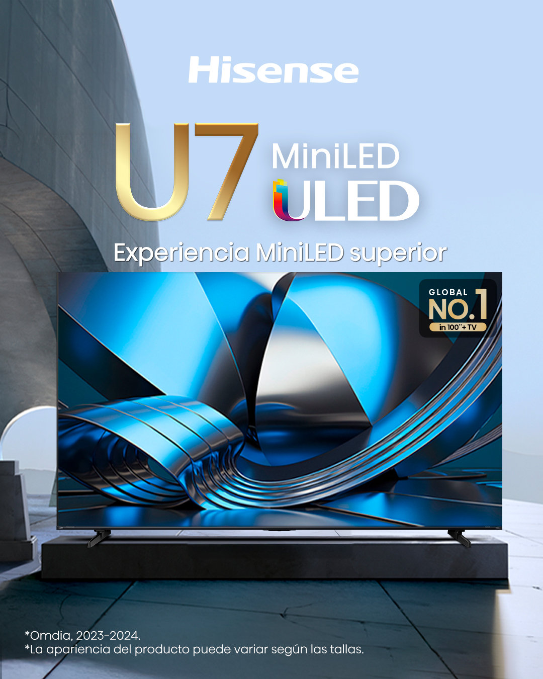 Hisense U7 MiniLED ULED - Experiencia MiniLED superior