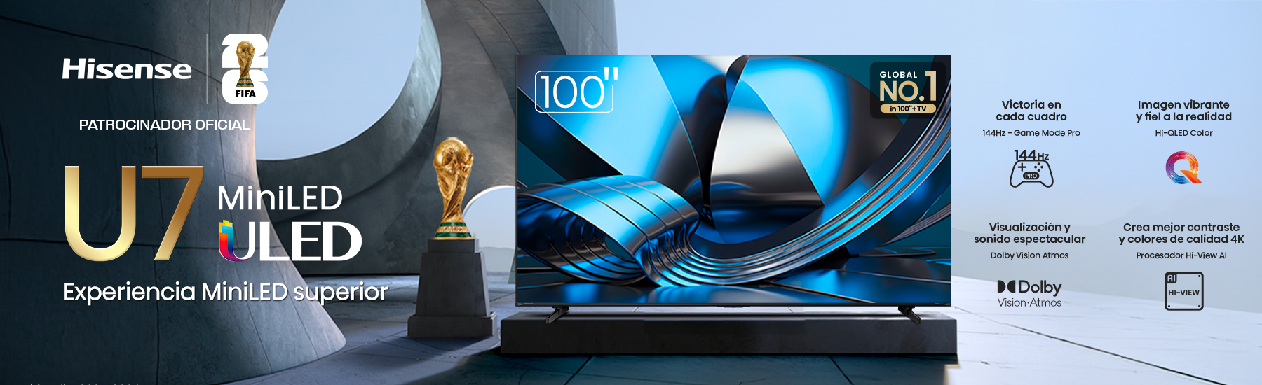 Hisense U7 MiniLED ULED 100 pulgadas